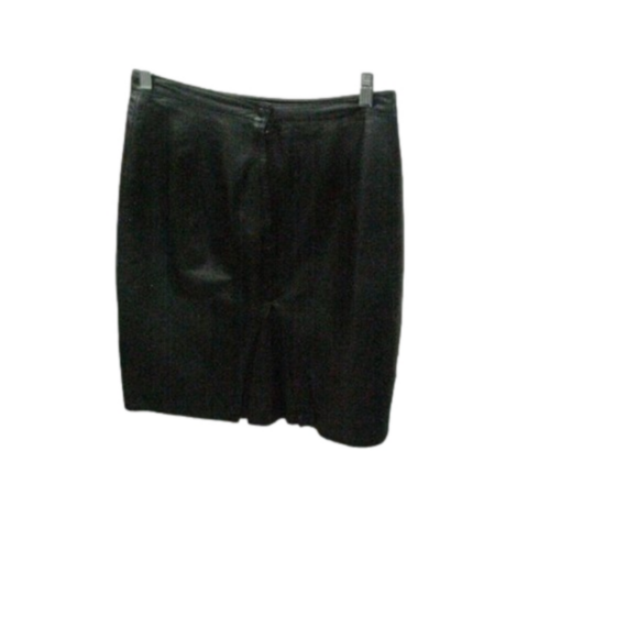 In Transit Black Lined Leather Pencil Skirt Size 8 - Picture 2 of 5